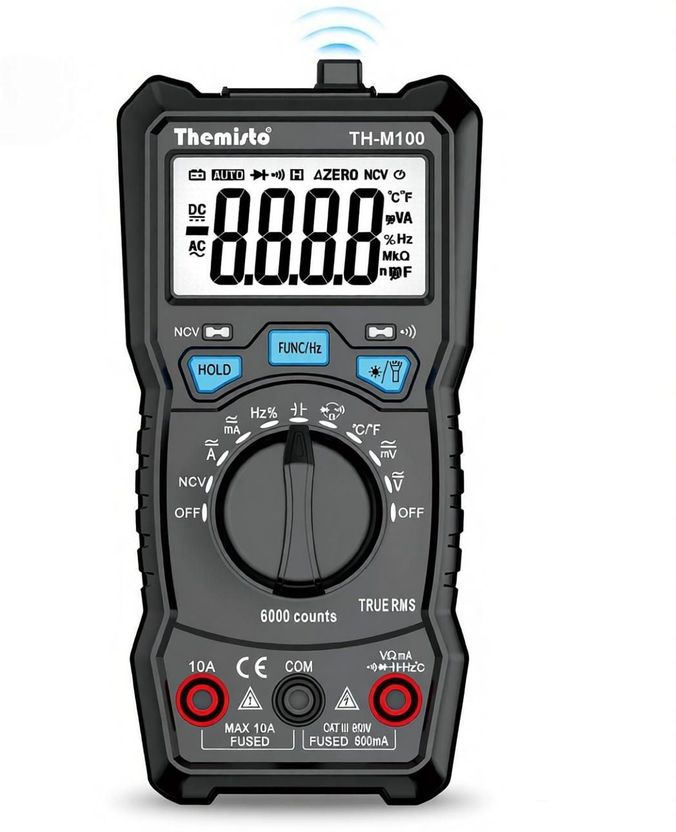 tHemiStO TH-M100 6000 Counts Autorange Digital Multimeter (Black) - Image 8