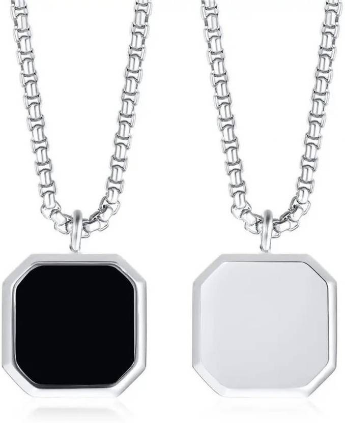 RSVP Black Onyx Octagon Pendant - Image 3
