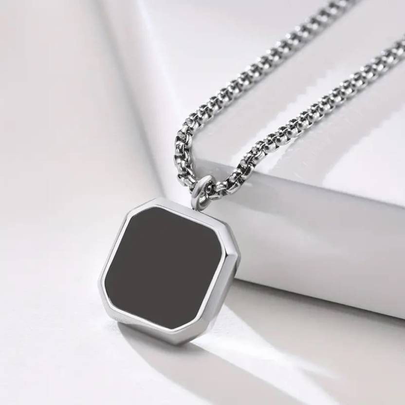 RSVP Black Onyx Octagon Pendant - Image 1