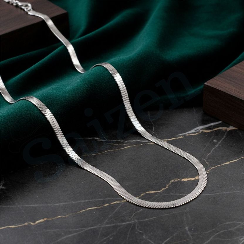SAIIZEN Silver Snake Chain - Image 3