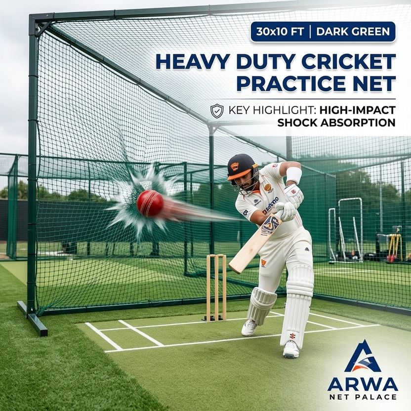 ArwaNetPalace Heavy Duty Cricket Practice Net 30x10 - Image 1
