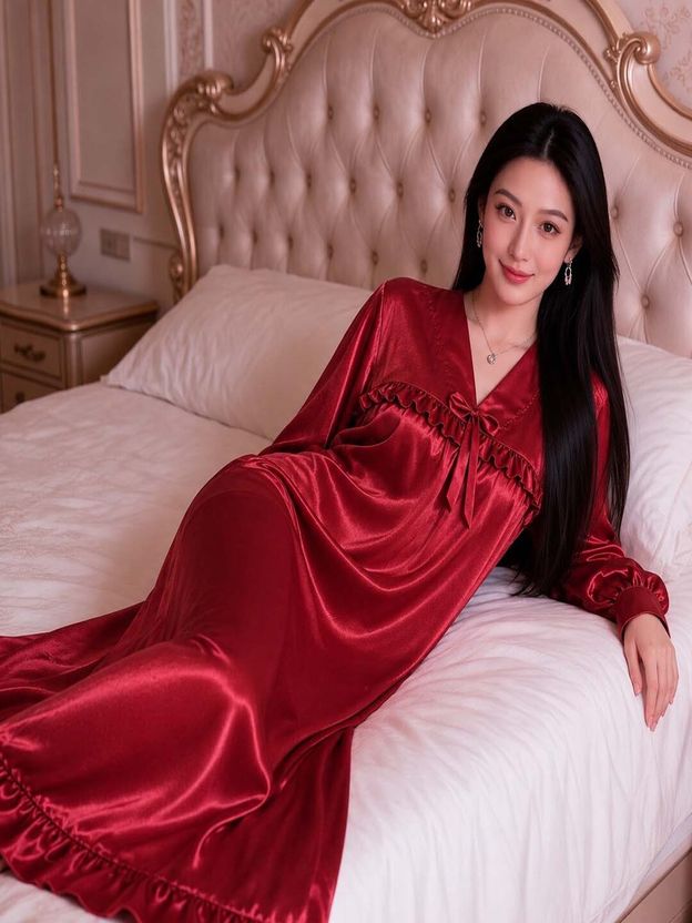 UKM Women Nightdress Maroon - Image 1