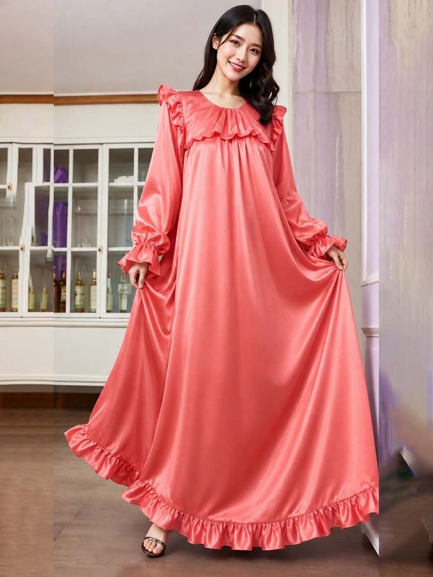UKM Women Nightdress Maroon - Image 9