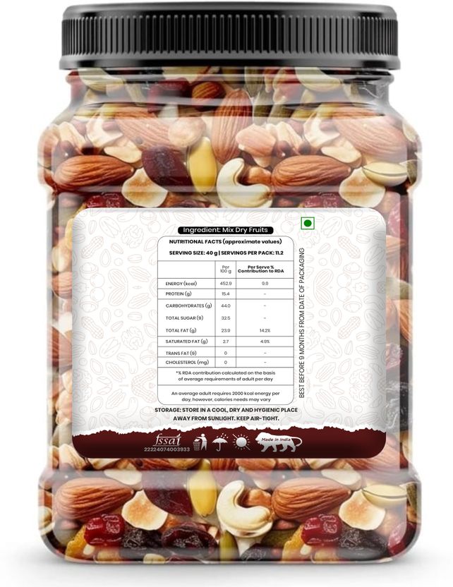 VD BITES Mix Dry Fruits 2 x 250g Pack of 2 - Image 10