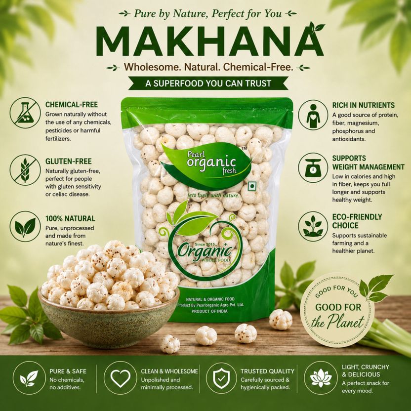 Pearl Organic Fresh Makhana (Fox Nuts) 200g - Image 10