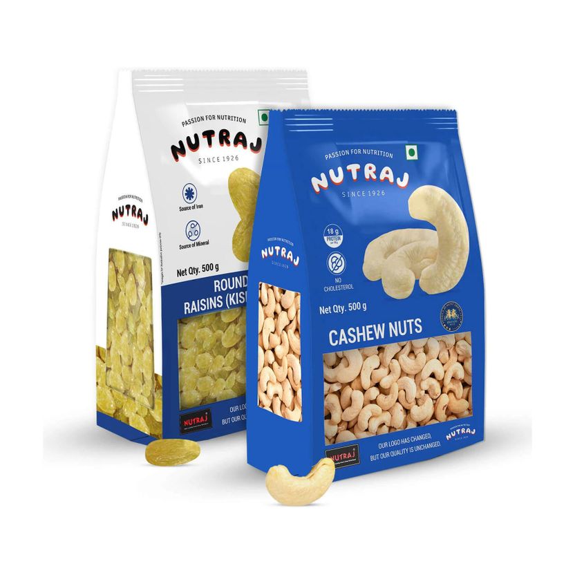 Nutraj Cashews & Raisins Combo 500g Each - Image 3