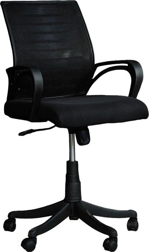 PIYULEX Fabric Office Arm Chair Black DIY - Image 1