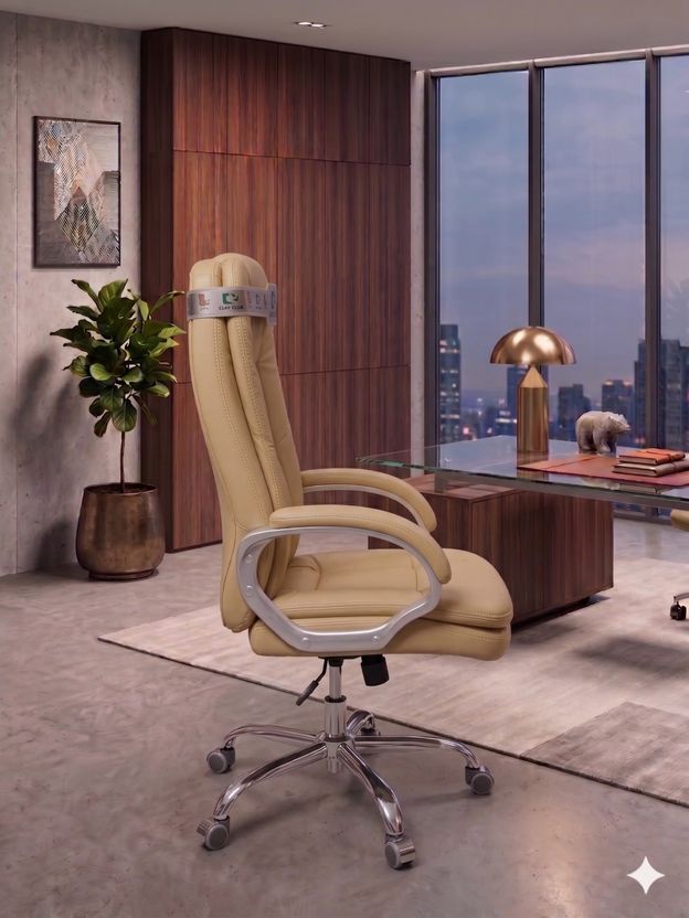 COZY CUB ffice Designer Chair PP Chrome Arms - Image 4