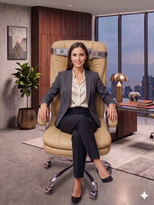 COZY CUB ffice Designer Chair PP Chrome Arms - Image 2