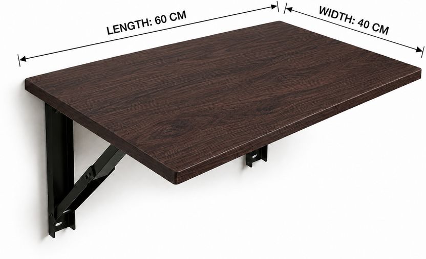 Malbro Foldable Wall Mounted Wooden Study Desk 60x40 cm - Image 5
