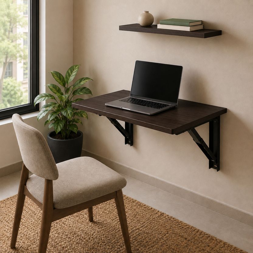 Malbro Foldable Wall Mounted Wooden Study Desk 60x40 cm - Image 10