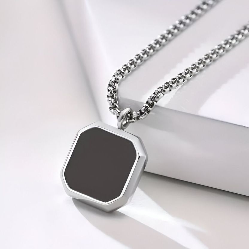 Stylzoo Men's 3-Pack Stainless Steel Pendant Necklace Set Pack of 3 - Image 2