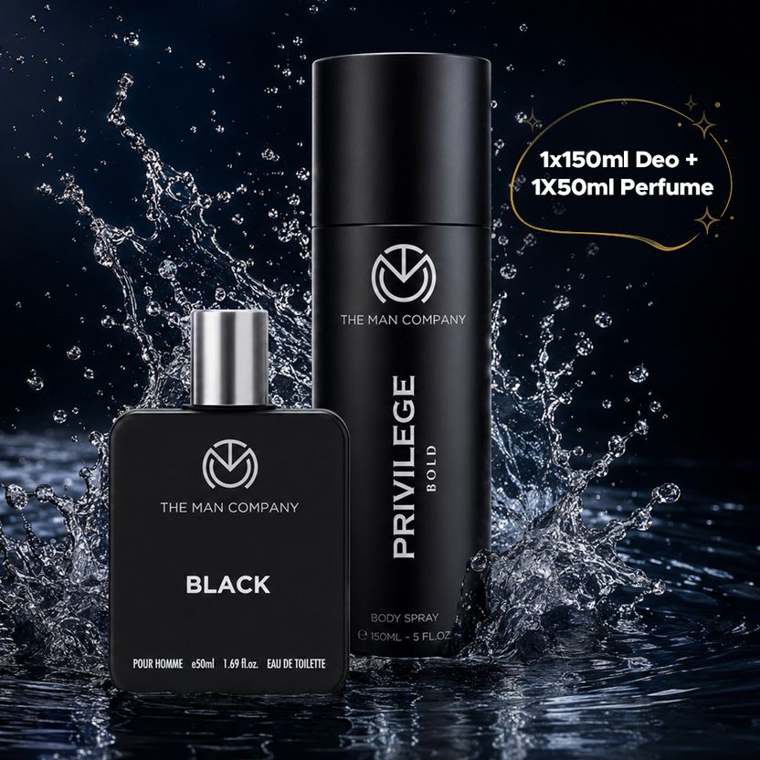 THE MAN COMPANY Black & Bold Perfume Duo 150 ml - Image 1