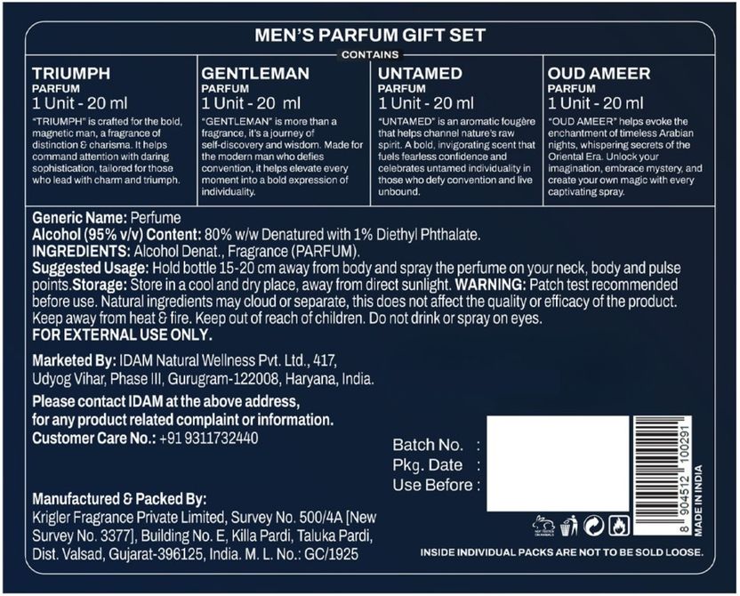 Kenaz Men’s Perfume Gift Set 4x20 ML Pack of 4 · 20 ml (80 ml total) - Image 8