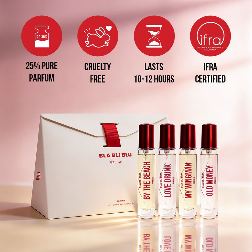 BLA BLI BLU Perfume Gift Set for Him Pack of 4 · 15 ml (60 ml total) - Image 4