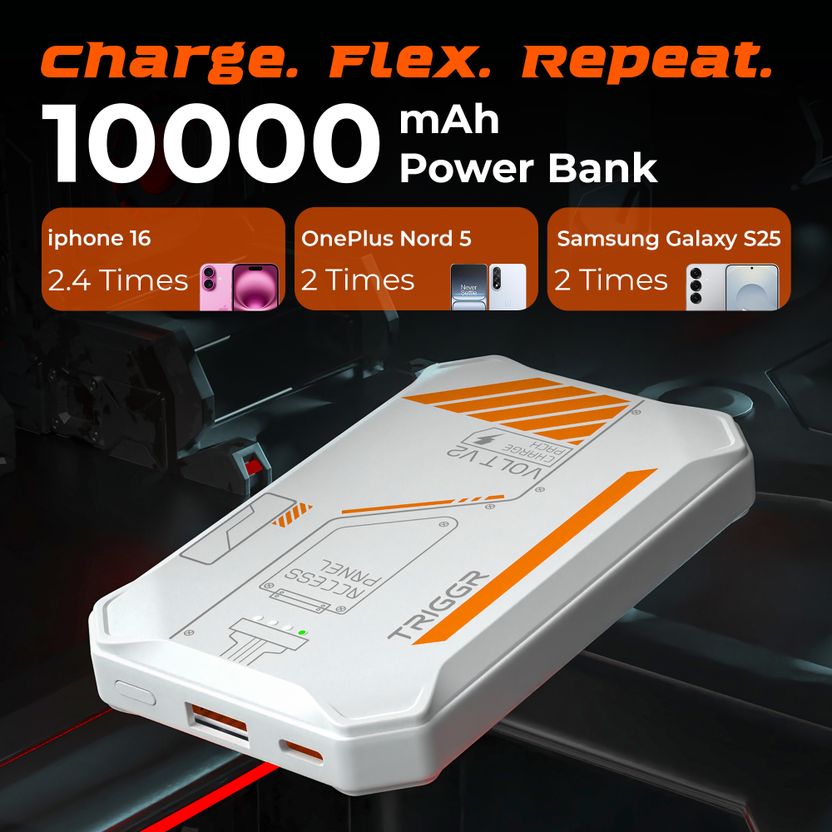TRIGGR 10000 mAh 22.5W Power Bank Arctic Flame - Image 4