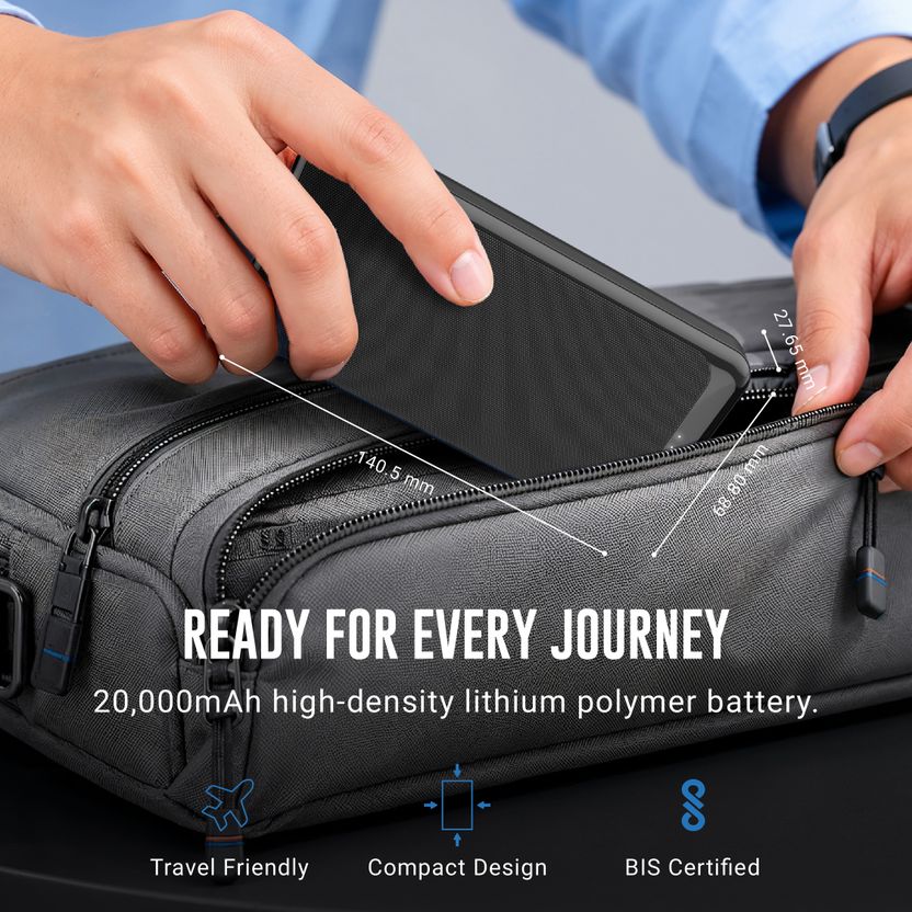 URBN 20000 mAh 35W Compact Power Bank Black - Image 6