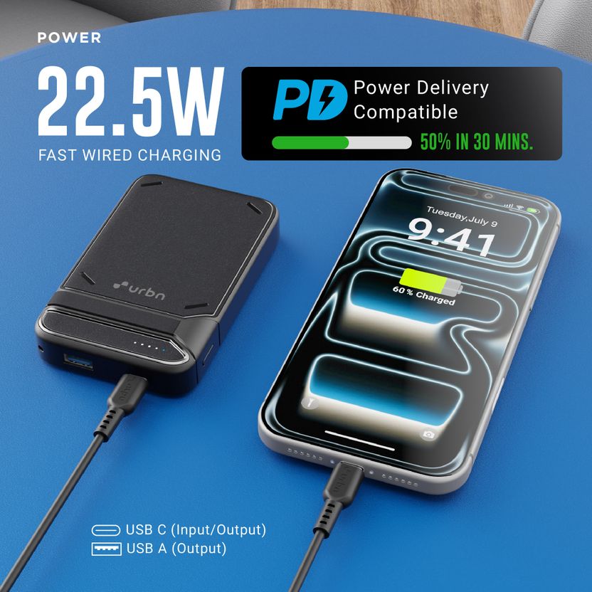 URBN 10000 mAh 22.5W MagSafe Power Bank - Image 3