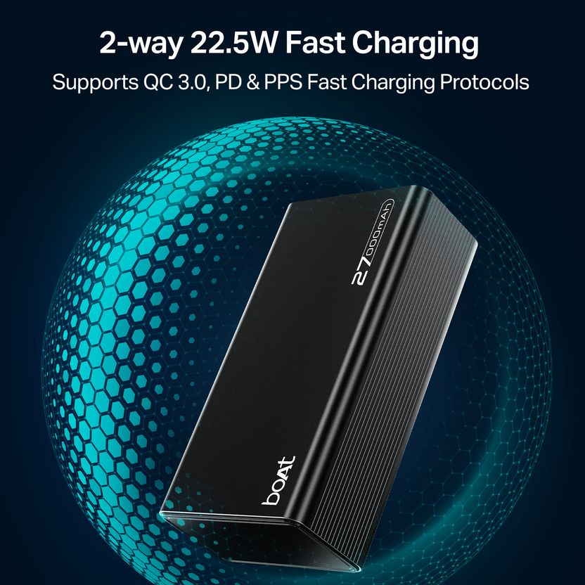 boAt 27000 mAh 22.5W Power Bank Onyx Black - Image 6