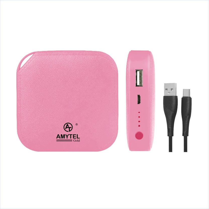 AMYTEL 8 mAh 8W Mini Pink Power Bank - Image 2