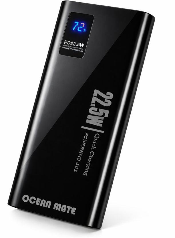 OCEAN MATE 200000 mAh 22.5W Compact Power Bank Black - Image 1
