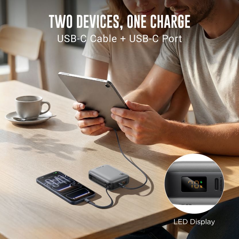 URBN 20000 mAh 70 W Nano Power Bank Grey - Image 8