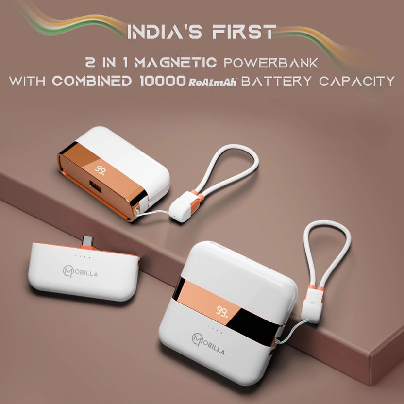 Mobilla 10000 mAh 22.5W White Power Bank - Image 2