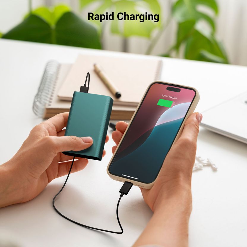 ZEBRONICS 20000 mAh 22.5W Compact Power Bank Olive - Image 4