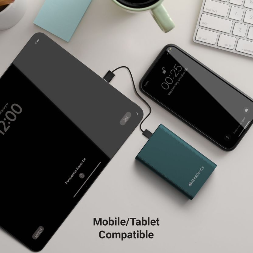 ZEBRONICS 20000 mAh 22.5W Compact Power Bank Olive - Image 7