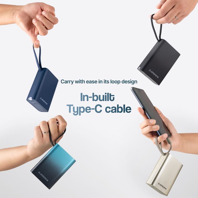 Ambrane 20000 mAh 22.5W Black Power Bank - Image 3