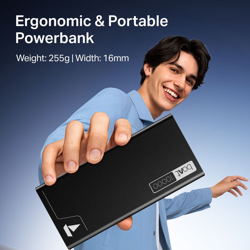 boAt 10000 mAh 22.5W Slim Power Bank (Carbon Black) - Image 6
