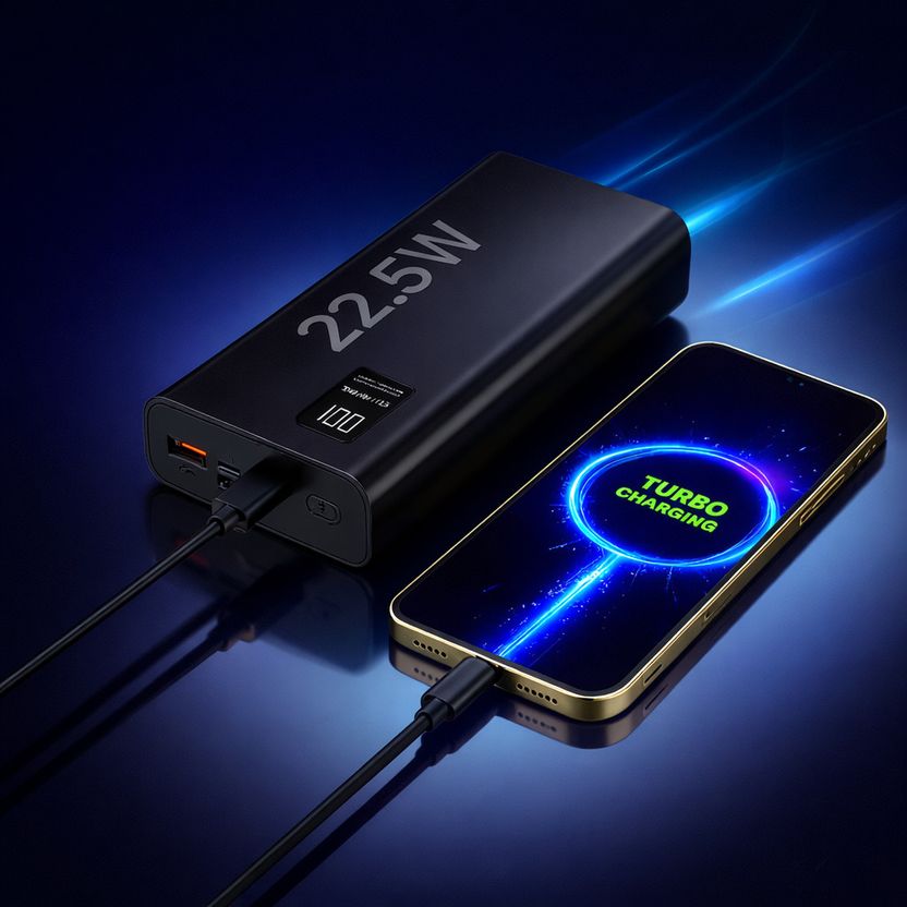 OCEAN MATE 200000 mAh 22.5W Compact Power Bank Black - Image 5