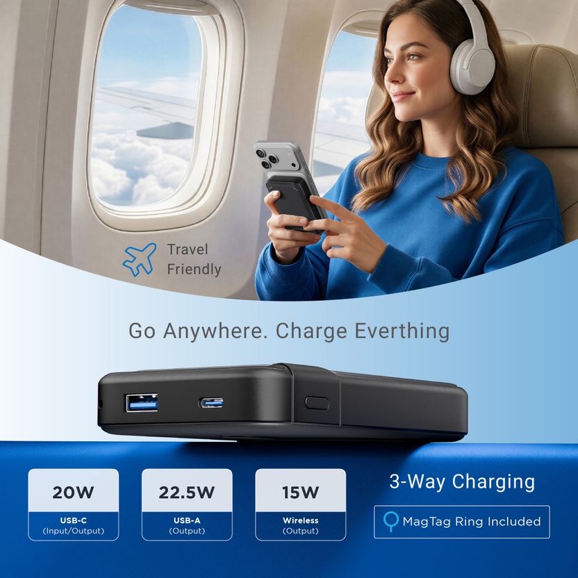 URBN 10000 mAh 22.5W MagSafe Power Bank - Image 8