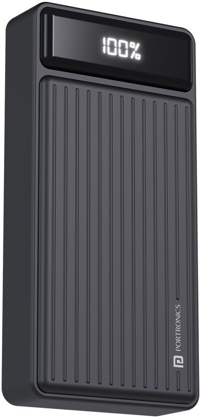 Portronics 20000 mAh 22.5W Compact Power Bank Black - Image 1