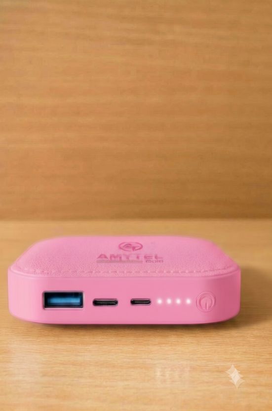 AMYTEL 8 mAh 8W Mini Pink Power Bank - Image 5