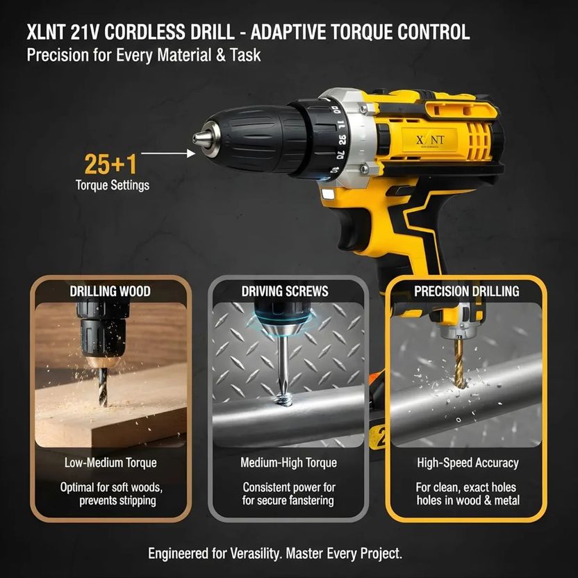 NTH XLNT 21v Cordless Drill Kit with 2 Batteries - Image 7