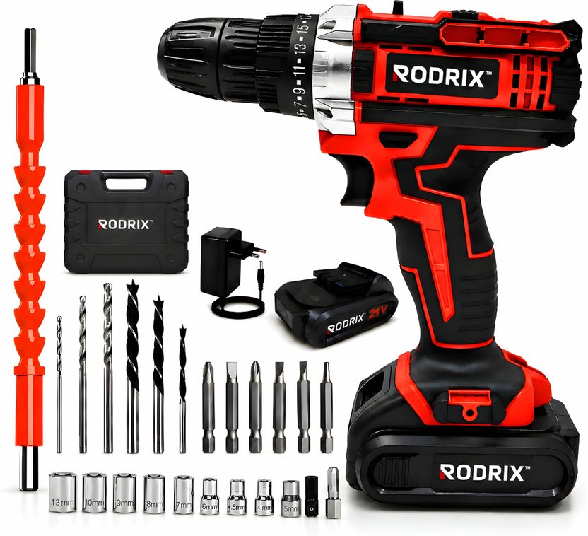 Rodrix 21V Cordless Drill Machine 30Nm 2-Speed 10mm - Image 3