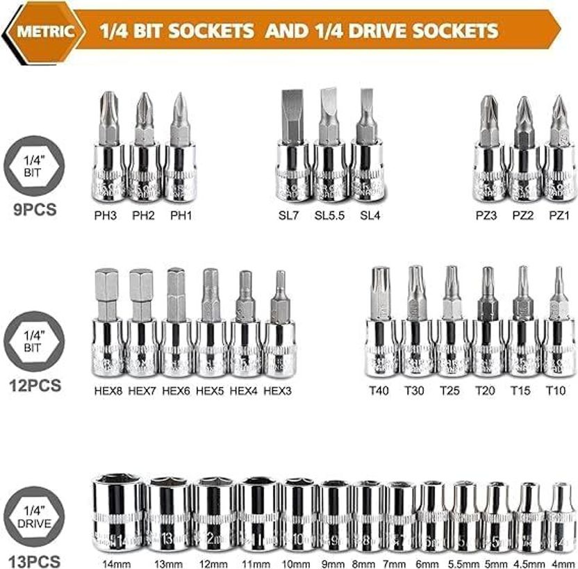 DEAGAN 46PCS Sockets Extension Bars - Image 7
