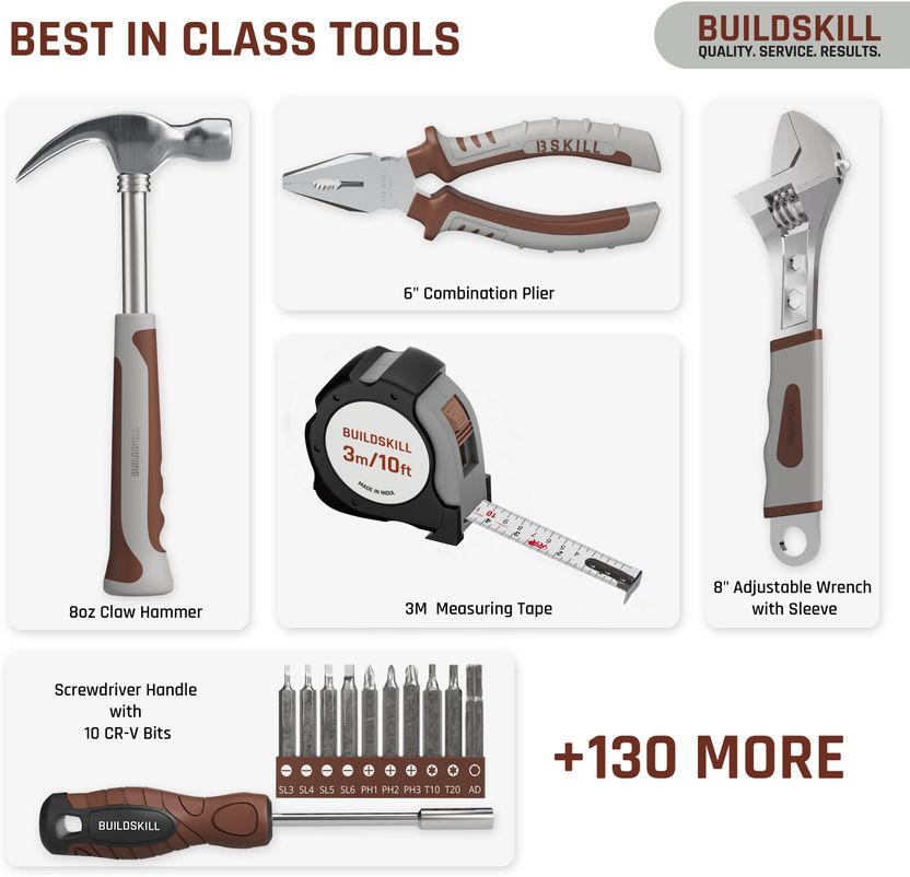 BUILDSKILL 800W Corded Impact Drill Kit - Image 10