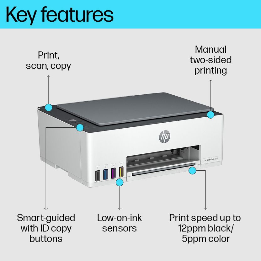 HP Ink Tank 580 All-in-One WiFi Color Ink Tank Printer - Image 4