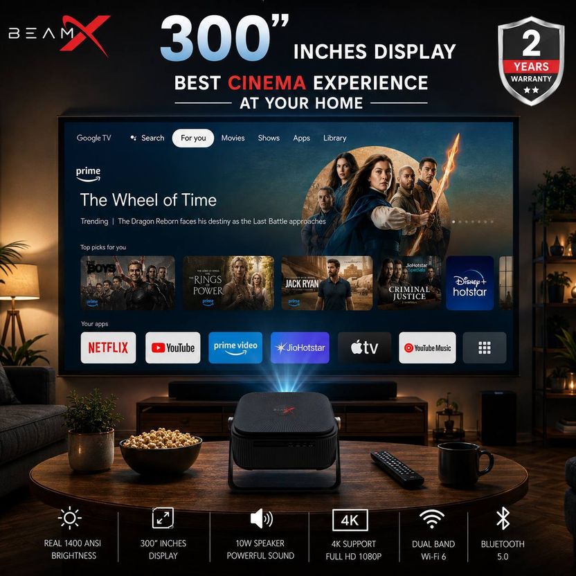 BeamX Flash 2X GTV 1400ANSI 1080P Projector - Image 4