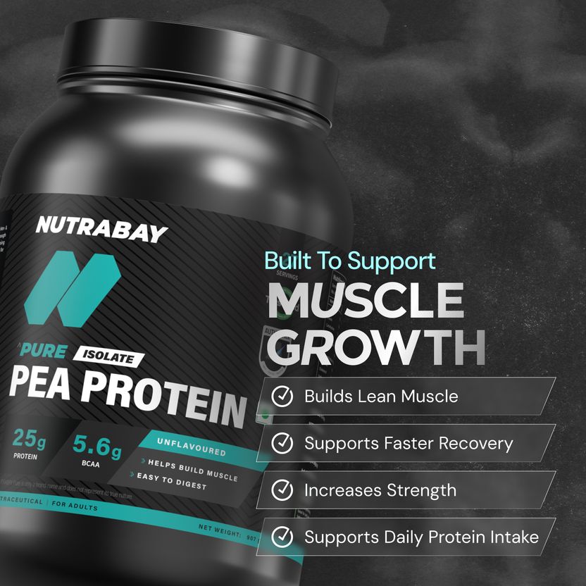 Nutrabay 100% Pea Isolate Plant-Based Protein 2 pounds - Image 3