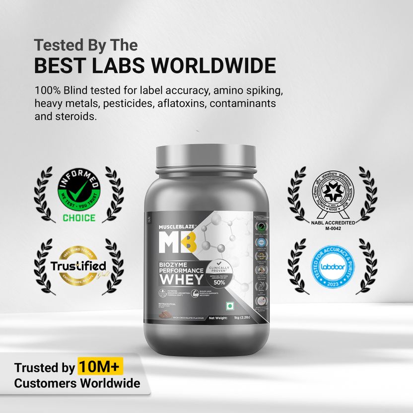 MUSCLEBLAZE Biozyme Performance Whey Protein 1 kg - Image 5
