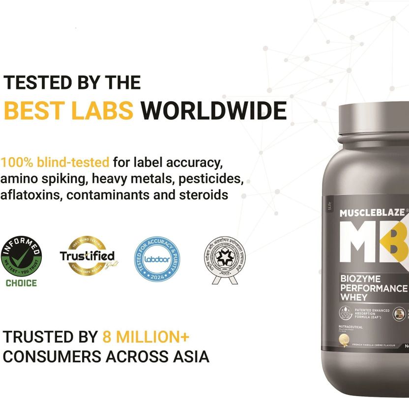 MUSCLEBLAZE Biozyme 25g Whey Protein - Image 4