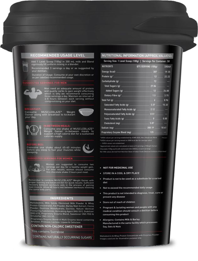 MUSCLEBLAZE Weight Gainers with Digezyme - Image 5