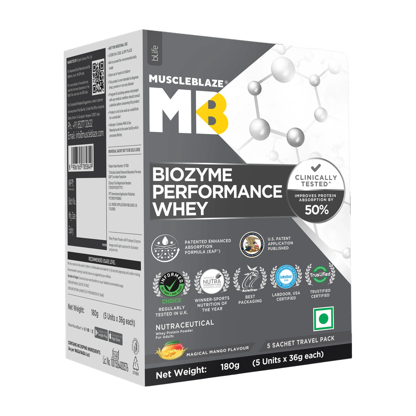 MUSCLEBLAZE Biozyme Performance Whey Protein - Image 3
