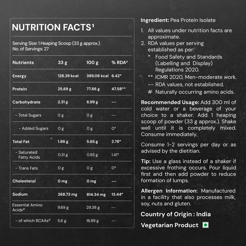 Nutrabay 100% Pea Isolate Plant-Based Protein 2 pounds - Image 7