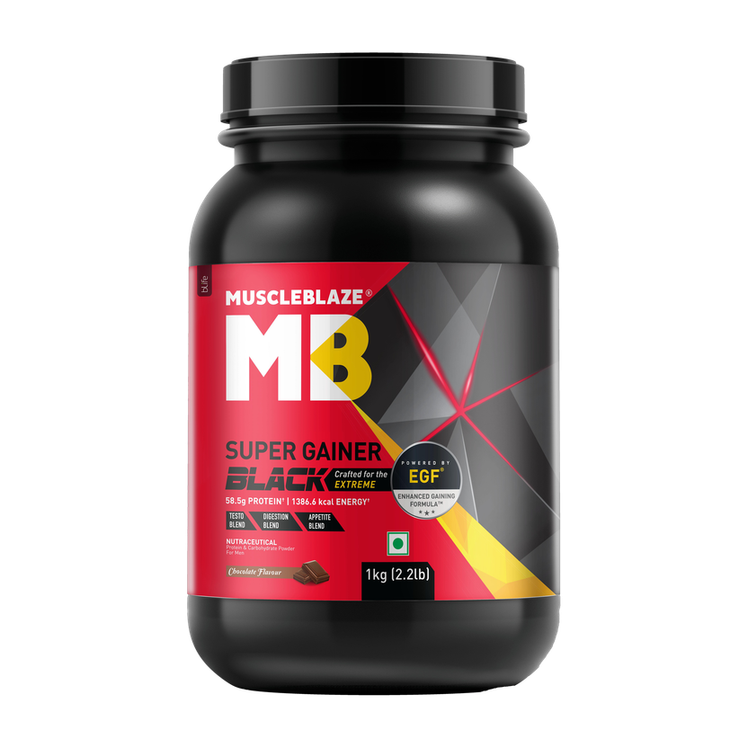 MUSCLEBLAZE Super Black Mass Gainer 2 kg - Image 3
