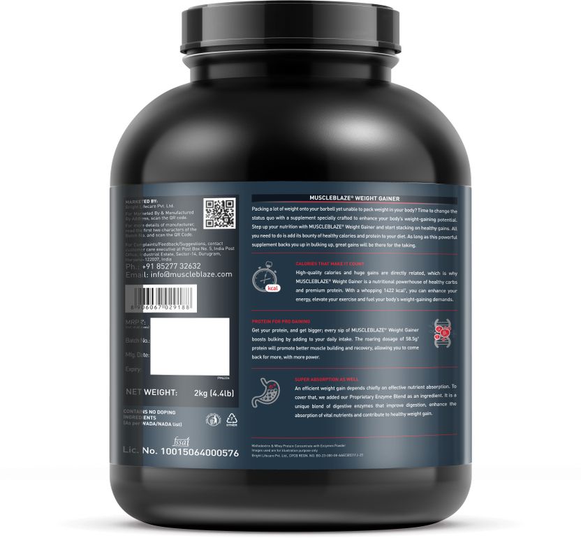 MUSCLEBLAZE Weight Gainer with Digezyme - Image 4