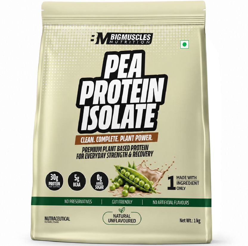BIGMUSCLES NUTRITION 100% Pea Protein Isolate Protein Powder | Complete Amino Acid Profile | 30g Plant-Based Protein Price in India - Image 3